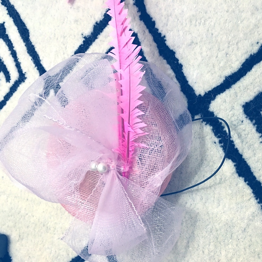 Vintage pink fascinator